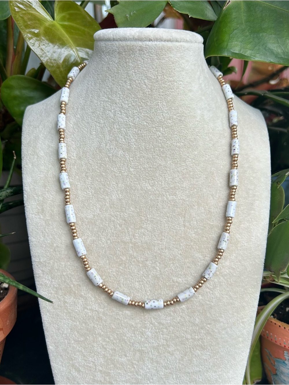 White & Gold necklace